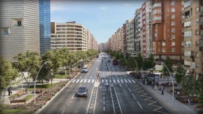 La reforma del segundo tramo de la avenida Navarra figura en los Presupuestos de 2024 del Ayuntamiento de Zaragoza.
