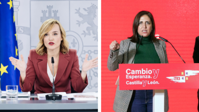 Pilar Alegría (izq) y Esther Peña (dcha). / Europa Press