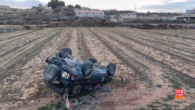 Estado en el que ha quedado el vehículo siniestrado. / 112 Aragón