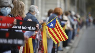 Protesta independentista en Cataluña. / Archivo