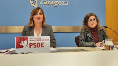 Lola Ranera en la sala de prensa del Ayuntamiento de Zaragoza. / Europa Press