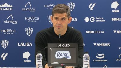 Antonio Hidalgo durante la rueda de prensa posterior al encuentro ante Alcorcón