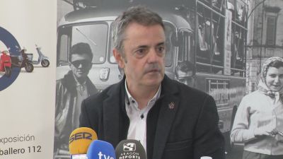 Porfirio Fisac en la rueda de prensa. Foto: Aragón Deporte