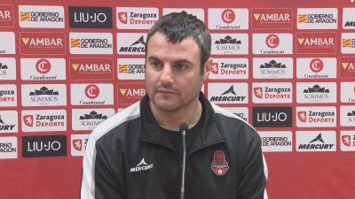 Carlos Cantero en la rueda de prensa previa al encuentro ante Girona