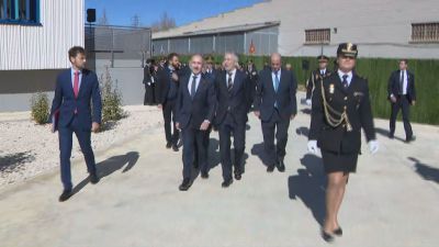 El ministro del Interior, Fernando Grande-Marlaska, este lunes en Calatayud.