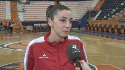 Mariona Ortiz habla con Aragón Deporte tras el partido en Mersin.