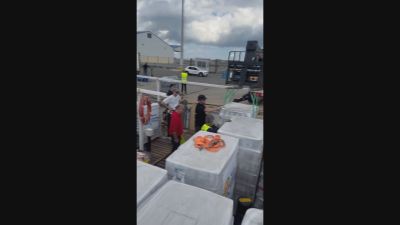 El barco español Open Arms inauguró este viernes el corredor en la prueba piloto. / X