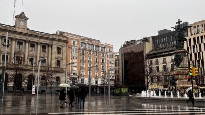 Imagen de uno de los días de lluvia de este invierno en Zaragoza. / Europa Press