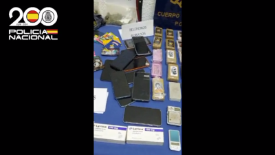 Además, de la droga, se han hallado numerosos móviles robados. / Policía Nacional