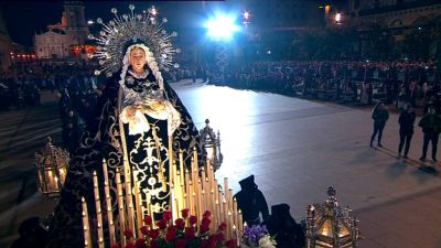 Procesión del Encuentro en Zaragoza.