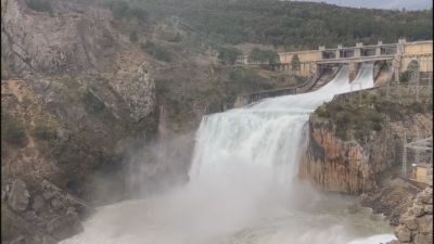 El embalse de Mediano sigue desaguando.