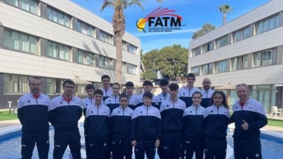 Integrantes de la selección aragonesa en el Nacional en Edad Escolar.