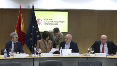 Diana Morant preside la reunión de la Conferencia General de Política Universitaria este miércoles en Madrid. // EFE/ Irene Mancebo