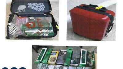 Las dos personas detenidas llevaban en su equipaje más de ocho kilos de cocaína. / Policía Nacional