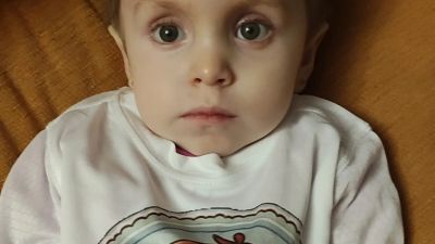 La bebé zaragozana Vega, diagnosticada de Gangliosidosis GM1 infantil. / D. C.