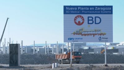Obras de la planta de Becton Dickinson en Zaragoza.