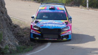 Una imagen de Ariete y Garrido durante el XVIII Rally Bajo Aragón.