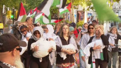 Un centenar de zaragozanos se manifiestan en apoyo a Palestina cuando se cumplen 76 años de la Nakba.
