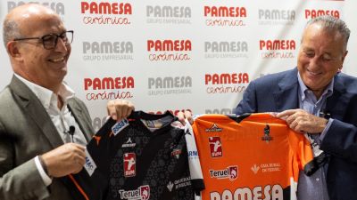 Ranera y Roig durante el anuncio del patrocinio en septiembre de 2022