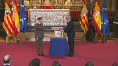 La princesa Leonor recibe la Medalla de Oro de Aragón.