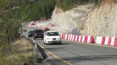 Tramo en obras en el Congosto de Ventamillo.
