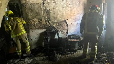 Vivienda afectada por un incendio en Valderrobres en el que ha fallecido una persona. / DPT