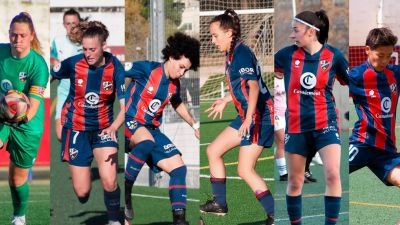 Varias de las jugadoras que no seguirán la próxima temporada en la SD Huesca.