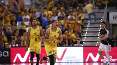 AJ Slaughter, en un partido de esta temporada con el Dreamland Gran Canaria.