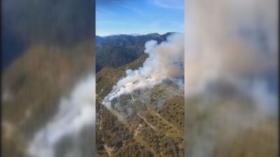Estado del incendio el sábado antes de ser controlado. / INFOAR