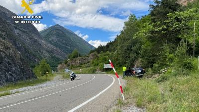Lugar donde se produjo el accidente. / Guardia Civil de Huesca