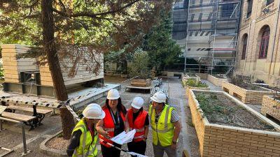 Patio de la Casa Amparo, cuya iglesia está en plena rehabilitación. | Ayuntamiento de Zaragoza