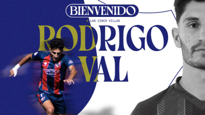Rodrigo Val refuerza el ataque de la SD Ejea. Foto: X de la SD Ejea.