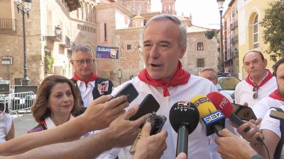 El presidente del Gobierno de Aragón, Jorge Azcón, ha asegurado que son unas celebraciones "imprescindibles". / Aragón TV