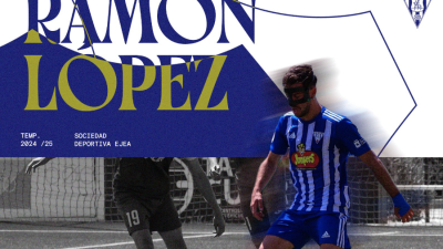 Ramón López renueva su contrato con la SD Ejea. Foto: X de la SD Ejea.