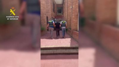 El detenido a su llegada a los juzgados de Tarazona. / Guardia Civil