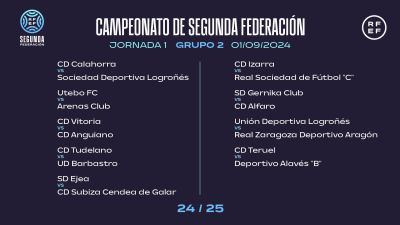 Primera jornada del grupo II de la Segunda RFEF de la próxima temporada.