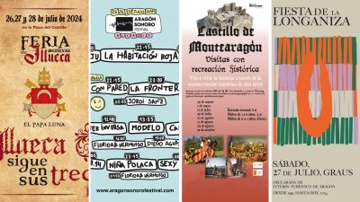 Diversos carteles de la programación cultural y de ocio de este fin semana.
