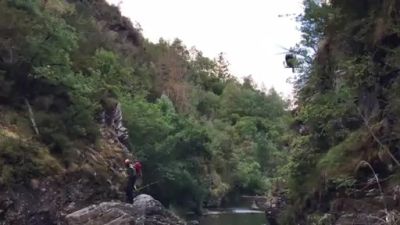 Un rescate realizado en el barranco de Eriste. / Aragón TV