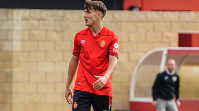 Javier Albín, durante su paso por el Mallorca B