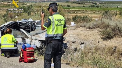 Estado en el que ha quedado el vehículo siniestrado. / Guardia Civil