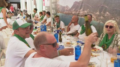 Los almuerzos son unos de los actos más populares de las fiestas de San Lorenzo. / Aragón TV