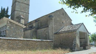 Exterior de la iglesia de Banastón. / Aragón TV