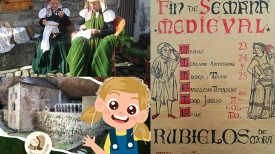 El Día del Traje Típico Ansotano, las visitas guiadas 'San Juan en Familia' o el Fin de Semana Medieval en Rubielos de Mora son otras actividades del fin de semana. / Canva
