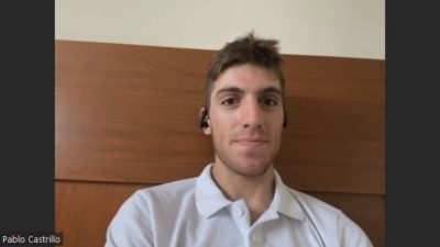 Pablo Castrillo, hablando para Aragón Deporte