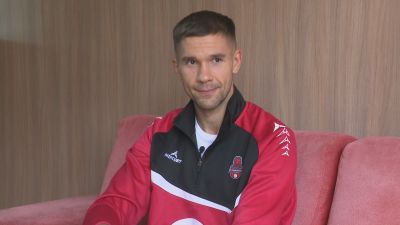 Emir Sulejmanovic, durante la entrevista con Aragón Deporte