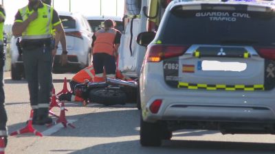 Accidente en la Z-40, en Zaragoza. / Aragón TV