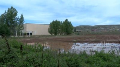 Legendark quedó anegada por las tormentas caídas en Galve. / Aragón Tv