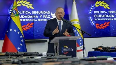 El ministro del Interior de Venezuela, Diosdado Cabello anuncia la detención./ Europa Press./ Ministerio del Interior de Venezuela