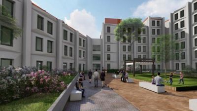 Recreación de la futura residencia. / Gobierno de Aragón