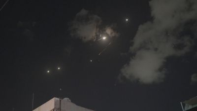 Misiles interceptados en Tel Aviv (Israel)./ AFP. Aragón TV